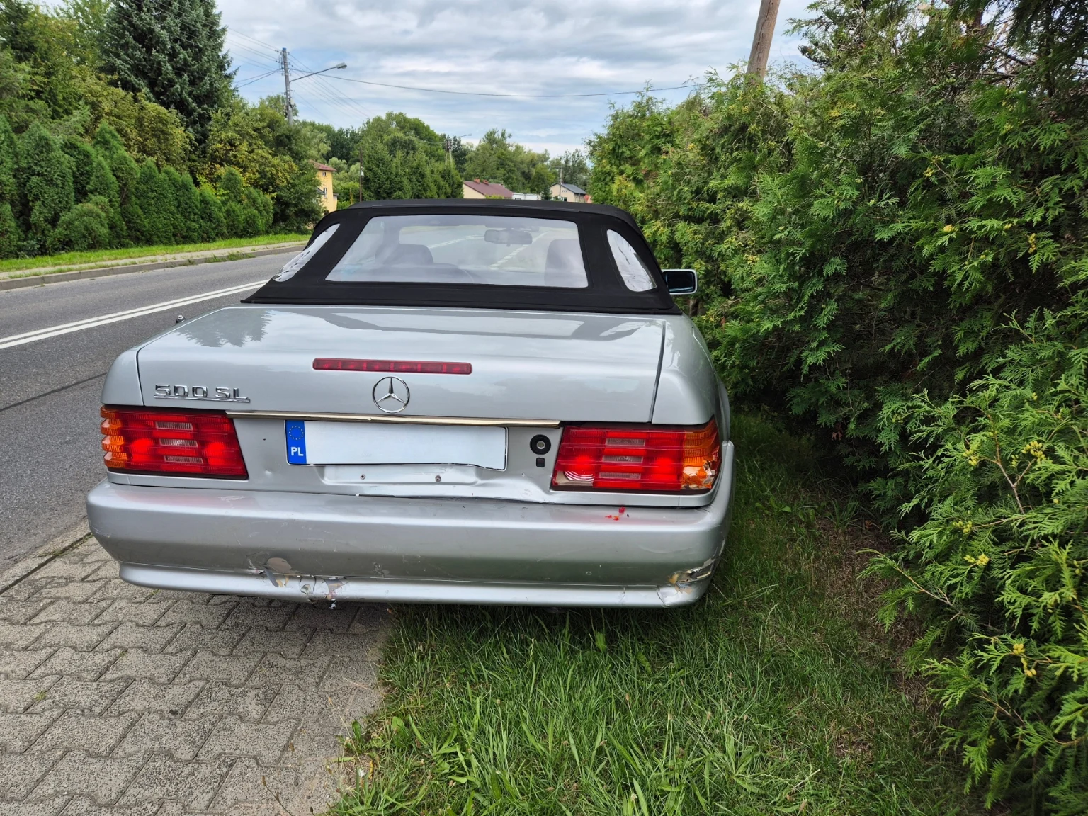 mercedes benz 500sl tyl